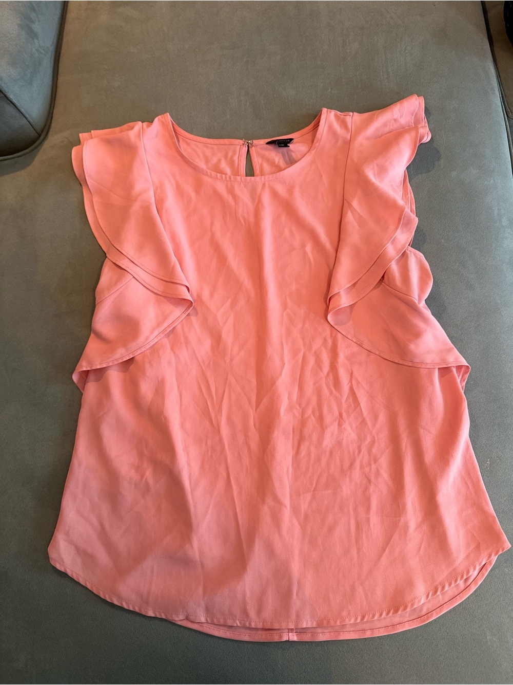 Ann Taylor Pink Ruffle Sleeve Blouse